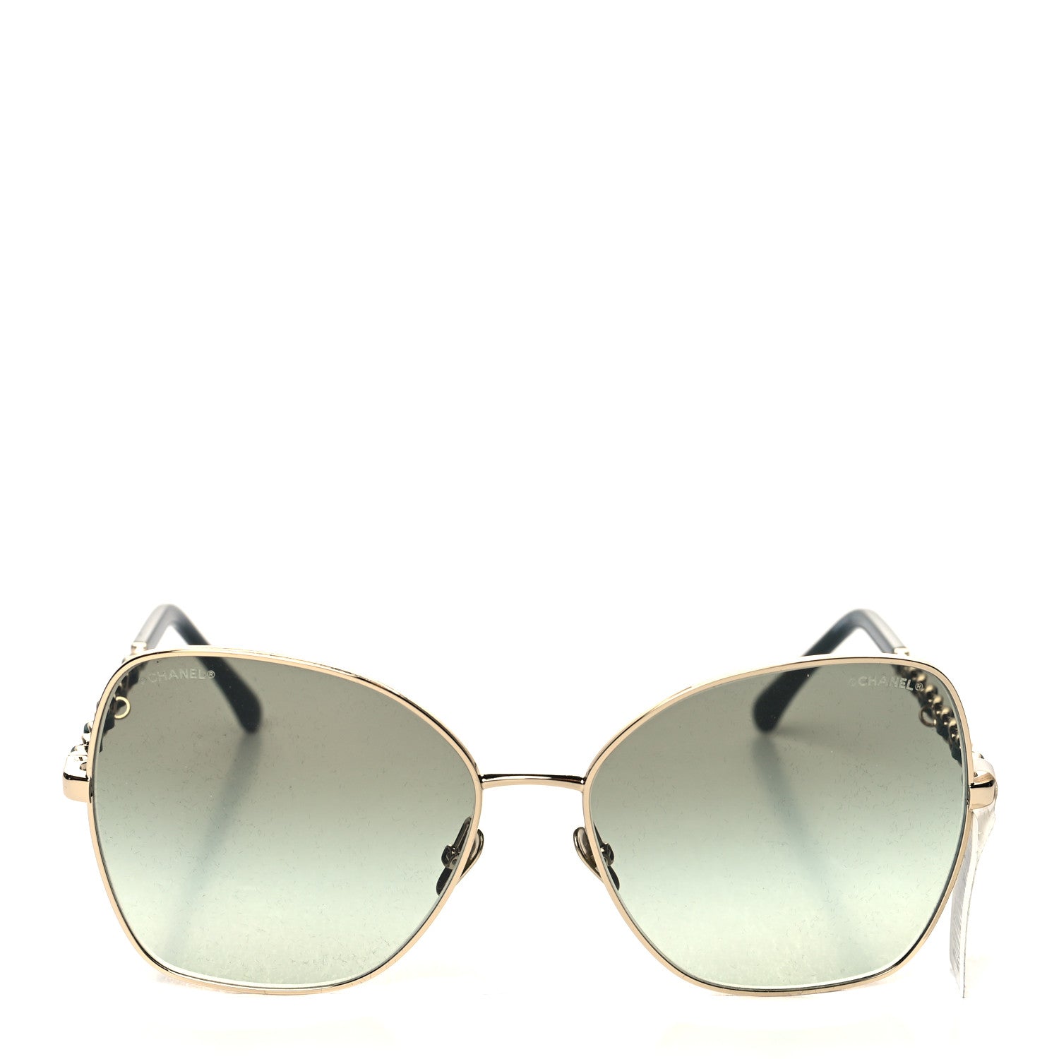Chanel Metal Square Frame Chain Sunglasses 4274-Q Green 2 of 8