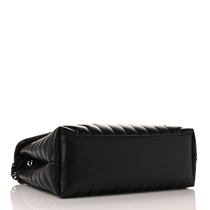 Saint Laurent Calfskin Y Quilted Monogram Medium Loulou Chain Satchel Black 3 of 7
