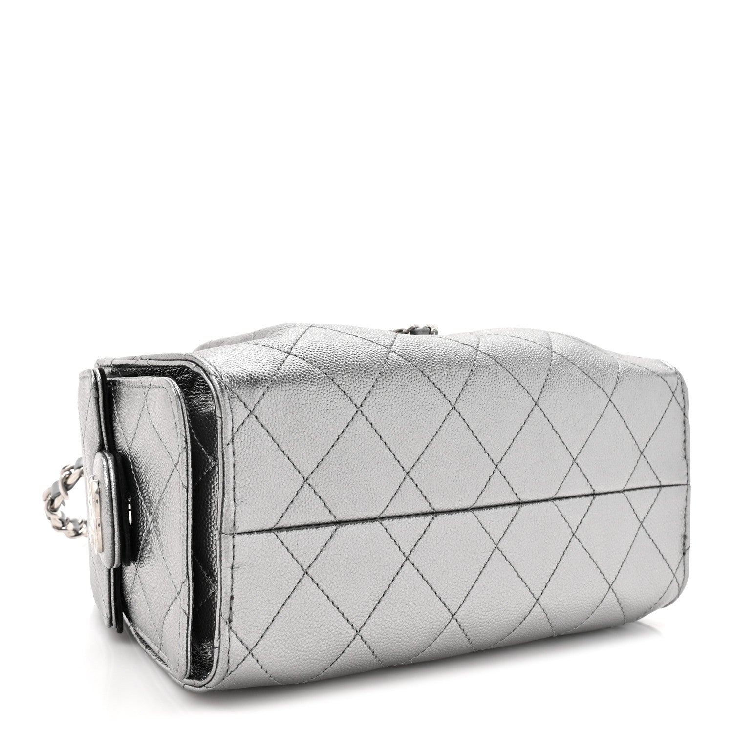 Chanel Metallic Caviar Quilted Mini Chanel 25 Handbag Anthracite 4 of 10