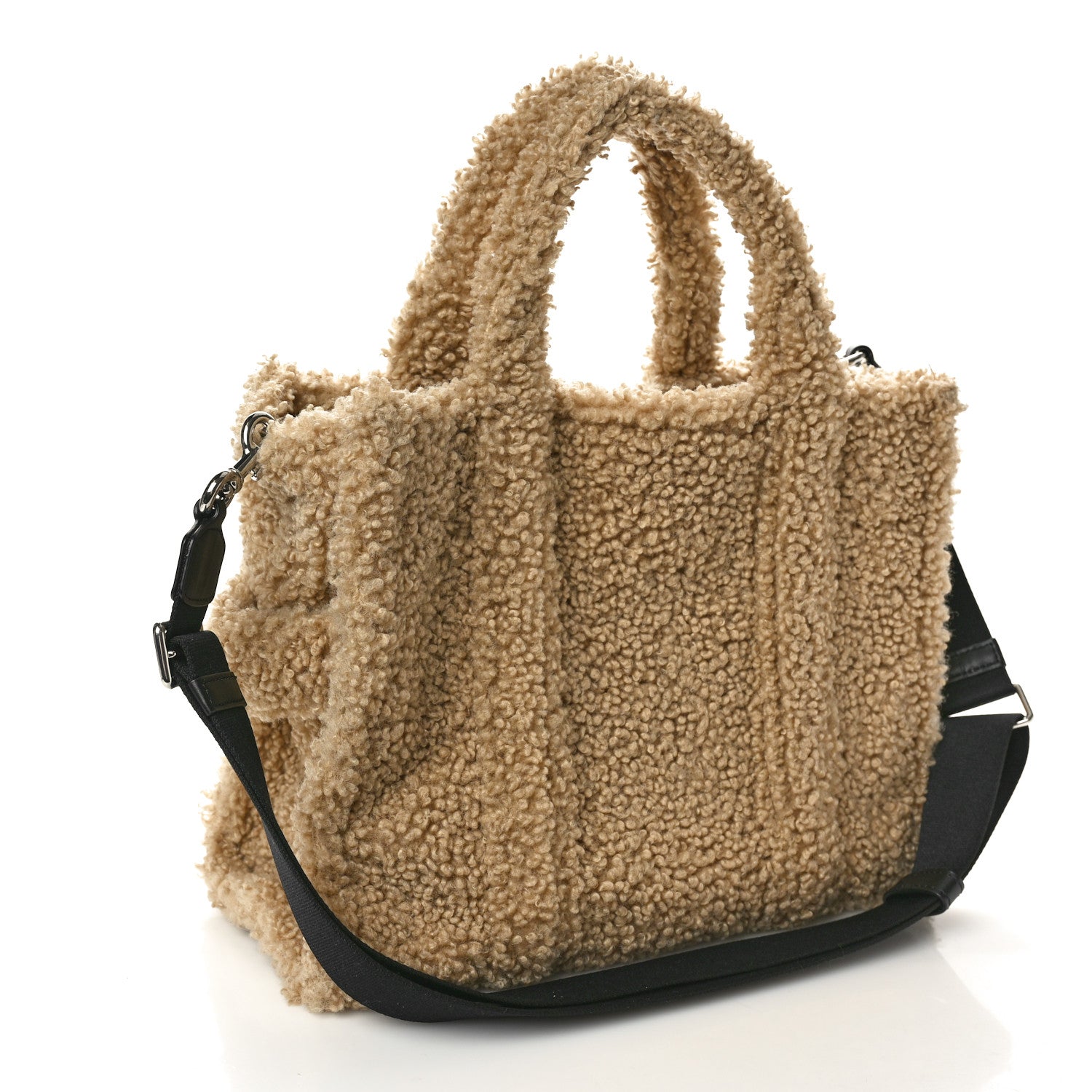 Marc Jacobs Polyester Cotton Medium The Teddy Traveler Tote Bag Beige 2 of 9
