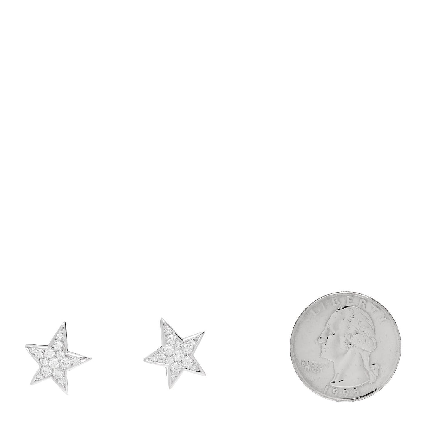 18K White Gold Diamond Medium Comete Geode Earrings