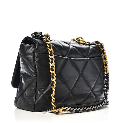 Chanel Goatskin Quilted Maxi 19 Flap Black 2 of 10