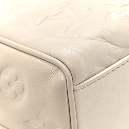 Louis Vuitton Lambskin Embossed Monogram Fall in Love Speedy 22 Bandouliere Ivory 11 of 13