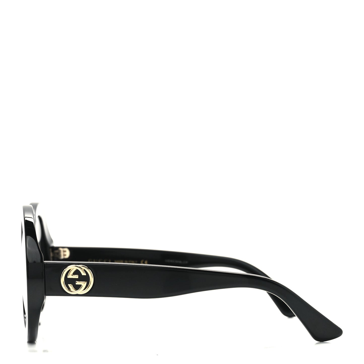 Acetate Round GG Sunglasses GG0319S Black
