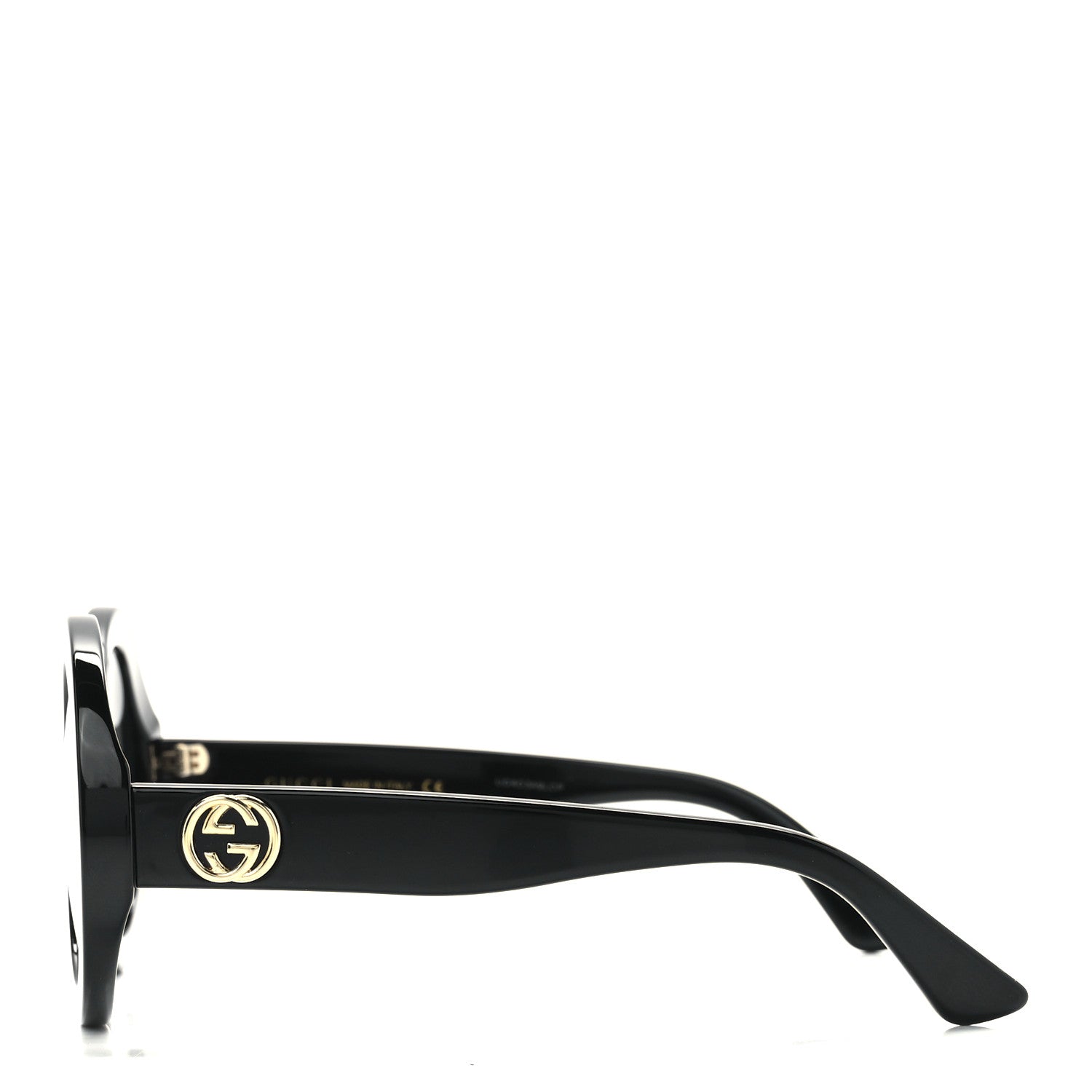 Gucci Acetate Round GG Sunglasses GG0319S Black 3 of 7