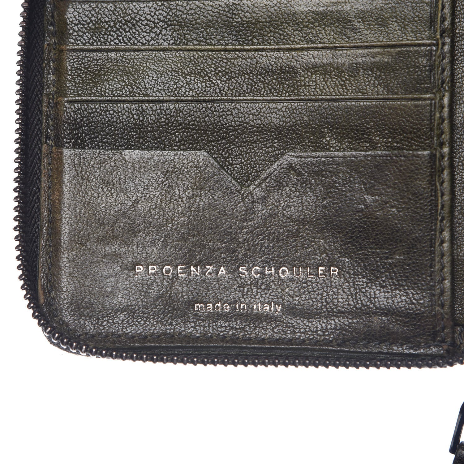 Proenza Schouler Lambskin Small PS1 Zip Wallet Military 6 of 12
