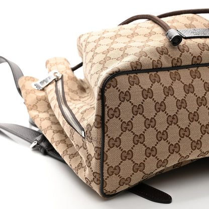 Gucci Monogram Dollar Calfskin O Drawstring Backpack Beige Ebony Testa di Moro Dark Chocolate 5 of 10