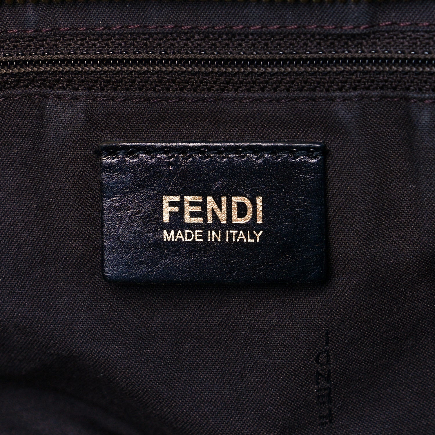 Fendi Zucca Vitello Elite Medium Roll Tote Tobacco Black 7 of 20