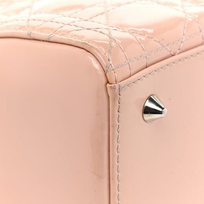 Christian Dior Patent Cannage Medium Lady Dior Rose Clair 10 of 15
