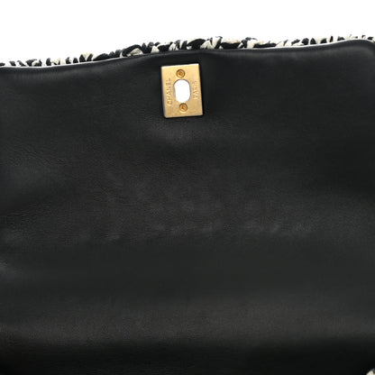 Chanel Tweed Quilted Mini Coco Handle Flap Black Beige 12 of 12