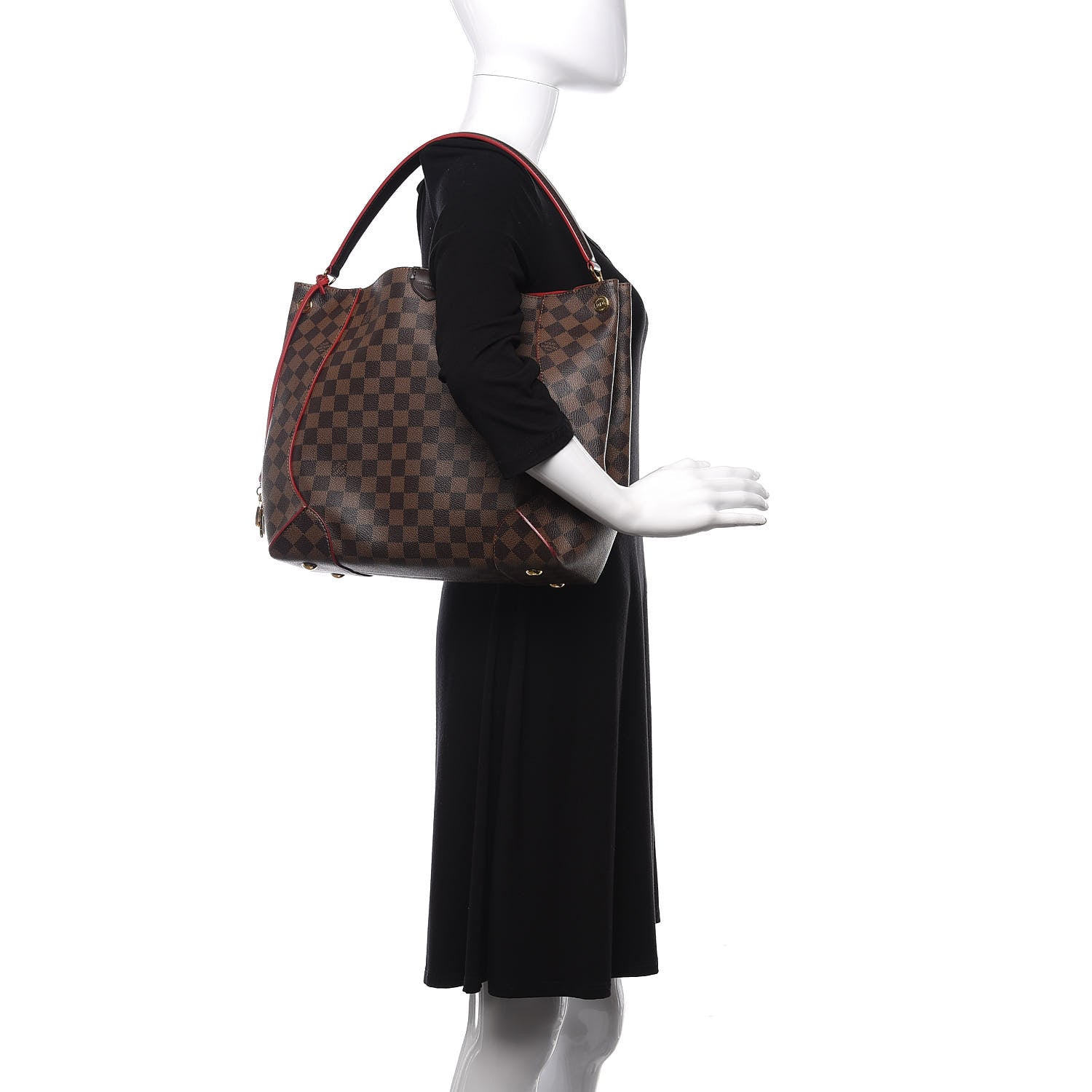 Louis Vuitton Damier Ebene Caissa Hobo Cherry 2 of 11