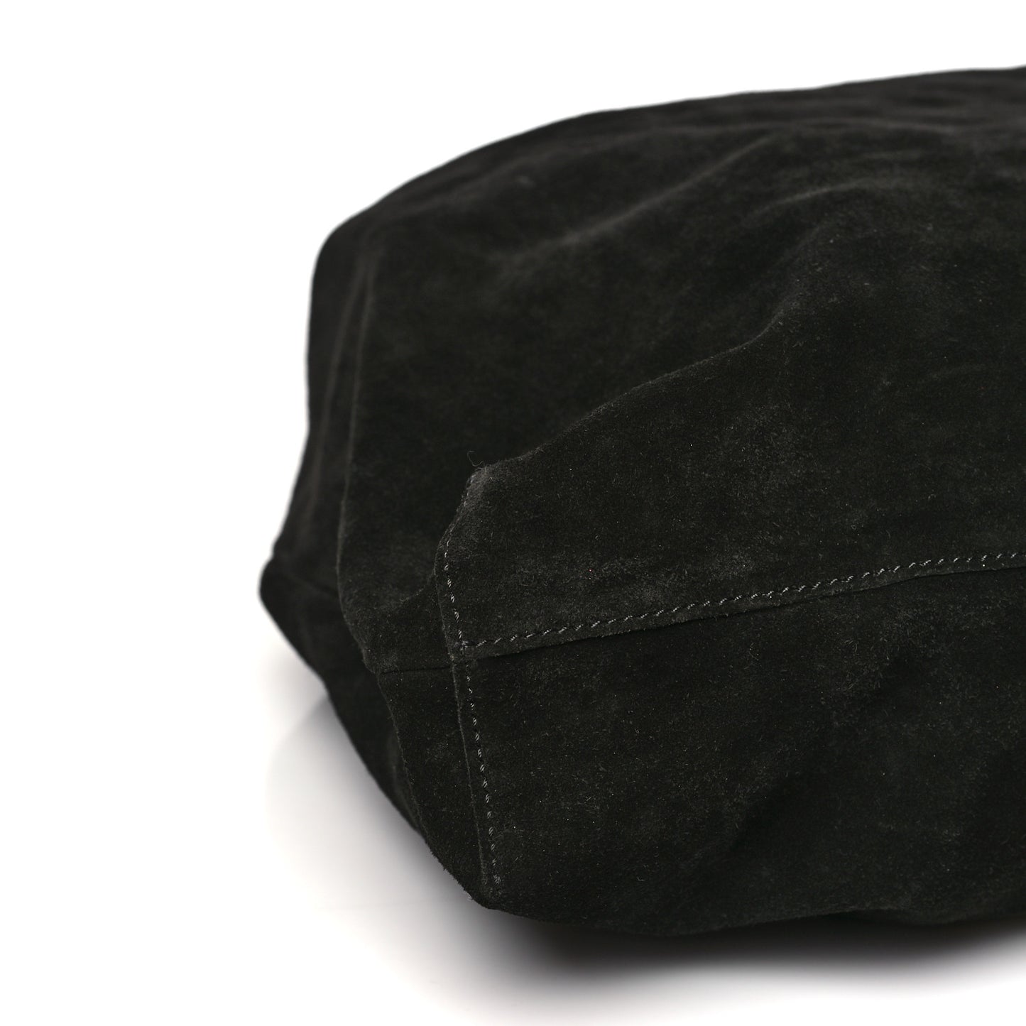 Suede Bindle Bag Black