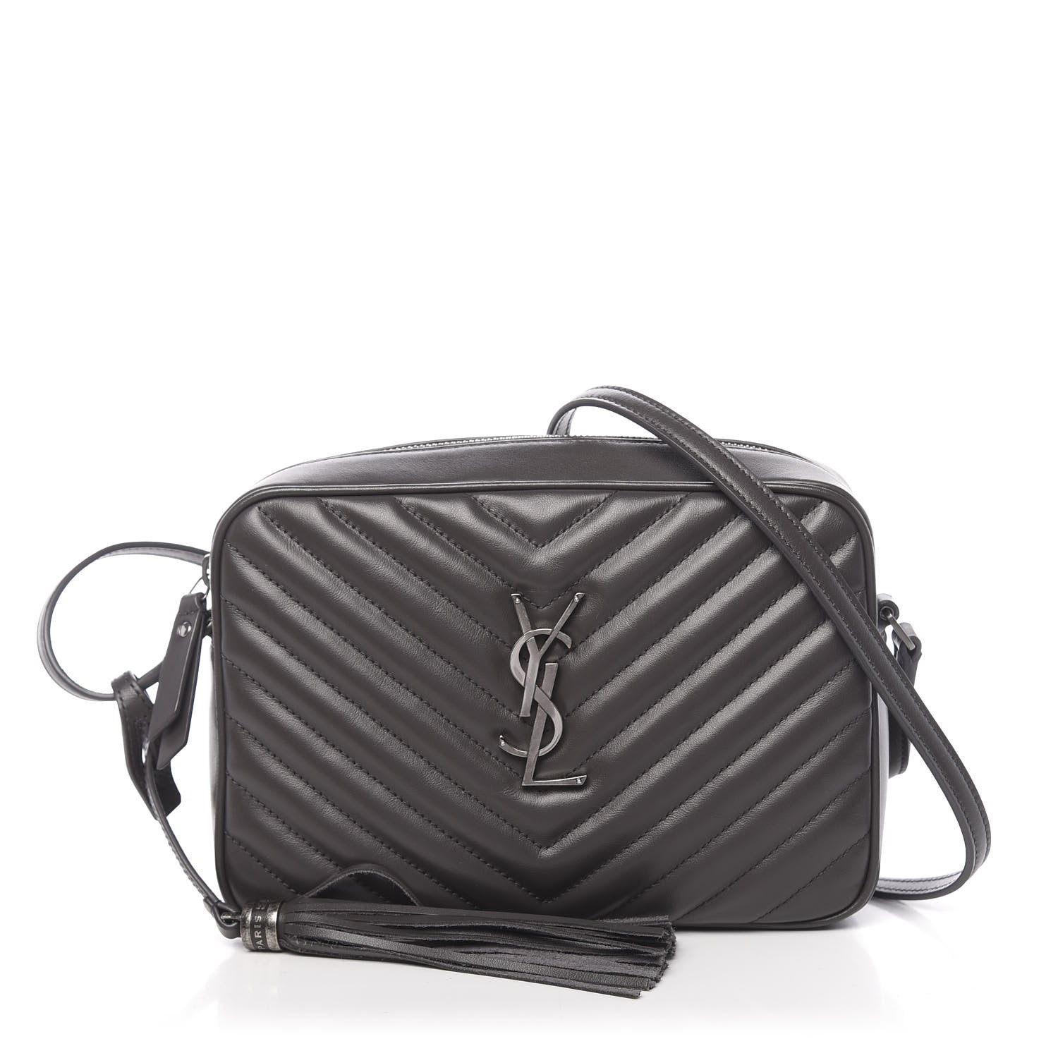 Saint Laurent Calfskin Matelasse Monogram Lou Camera Bag Pebble 1 of 9