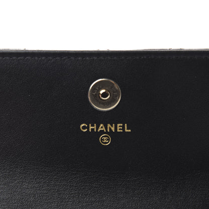 Chanel Calfskin Quilted Maxi Pearls Clutch With Chain Black 8 of 12