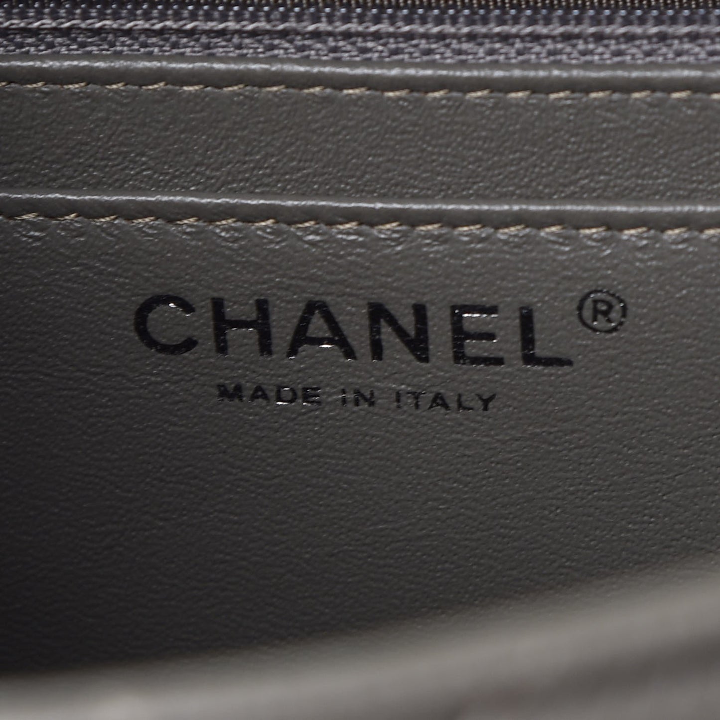 Caviar Quilted Jumbo Single Flap Grey