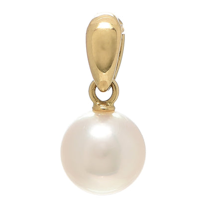 Mikimoto 18K Yellow Gold Akoya Pearl 7mm Pendant 1 of 3