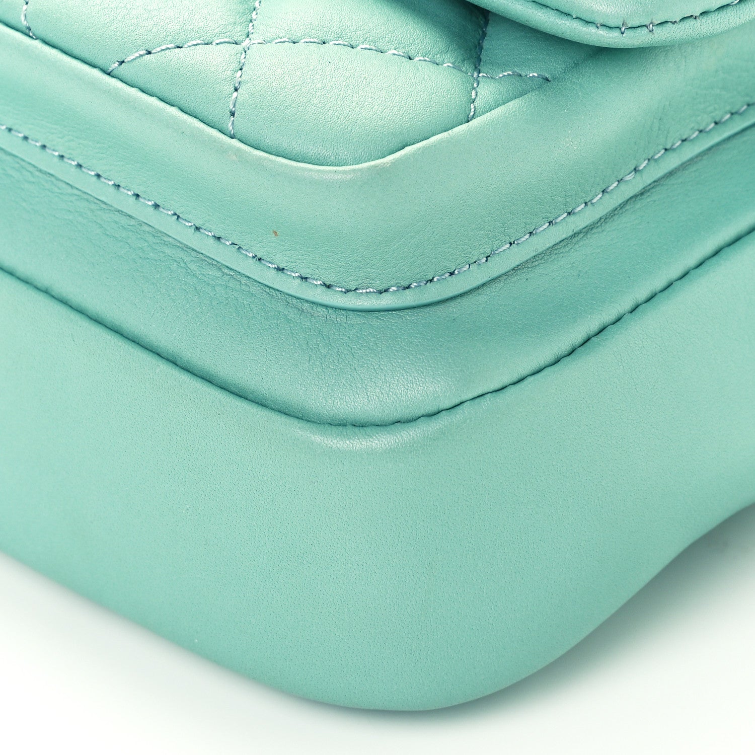 Chanel Calfskin Quilted Top Handle Flap Light Blue 11 of 11