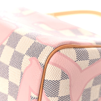 Louis Vuitton Damier Azur Tahitienne Speedy Bandouliere 30 Rose Ballerine 9 of 31