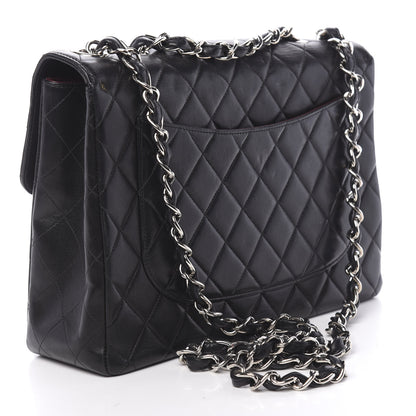 Chanel Lambskin Quilted Jumbo Single Flap Black 3 of 10
