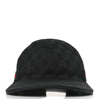 Gucci Monogram Web Baseball Hat S Black 2 of 8