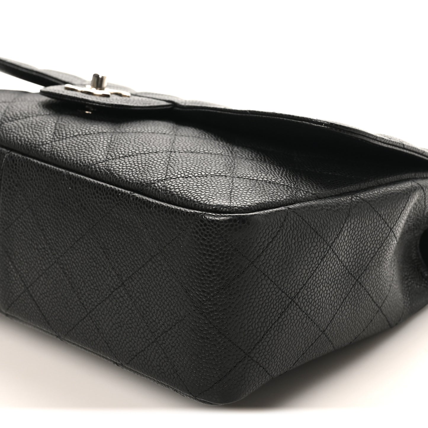 Caviar Quilted Jumbo Single Flap Black