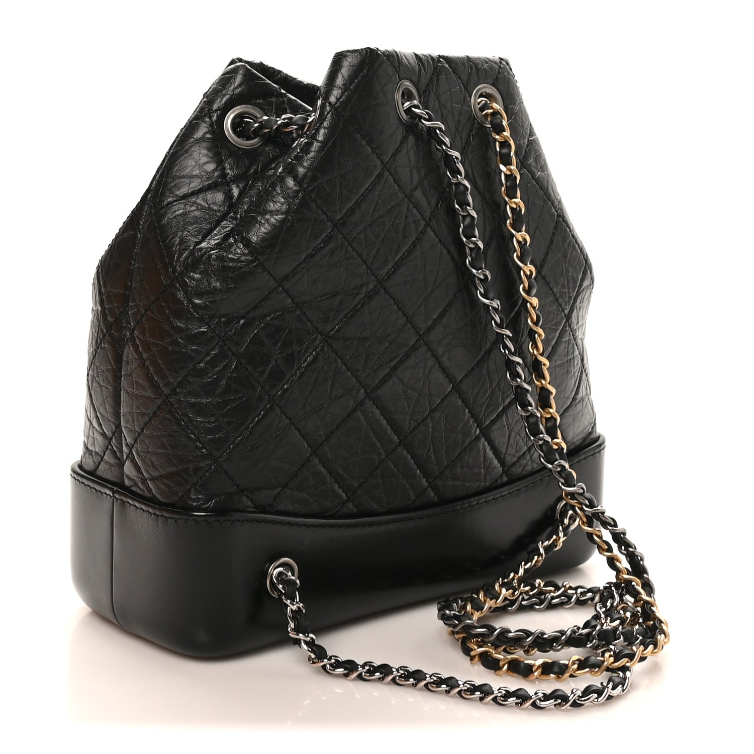 Chanel Aged Calfskin Quilted Small Gabrielle Backpack Black 2 of 10