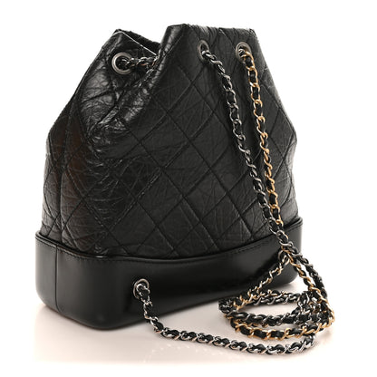 Chanel Aged Calfskin Quilted Small Gabrielle Backpack Black 2 of 10