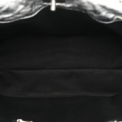 Balenciaga Metallic Crushed Calfskin Quilted Medium Crush Carry All Tote Bag Silver 5 of 10