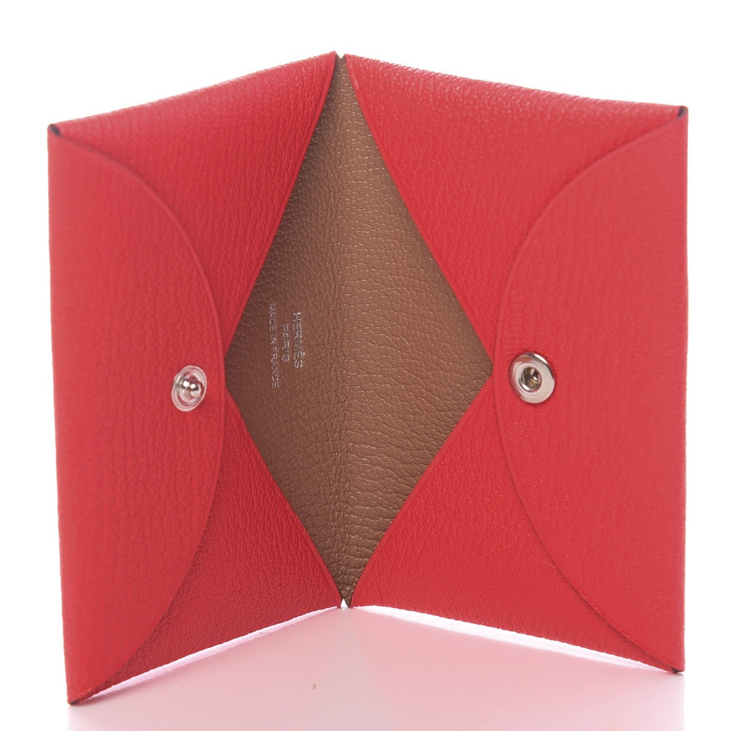 Hermes Chevre Mysore Verso Calvi Card Case Rose Texas Quebracho 5 of 8