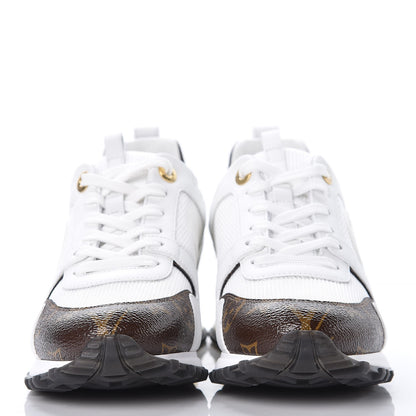 Louis Vuitton Calfskin Monogram Run Away Sneakers 37 White 2 of 8