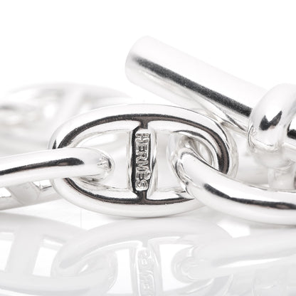 Hermes Sterling Silver TGM Chaine D'Ancre Bracelet 17 4 of 5