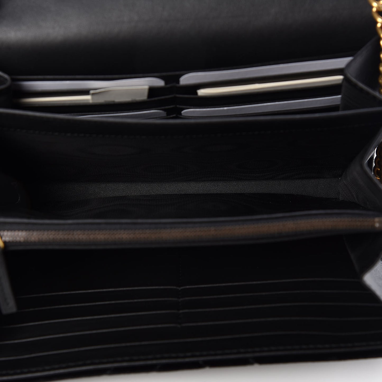 Velvet Matelasse GG Marmont Chain Wallet Black
