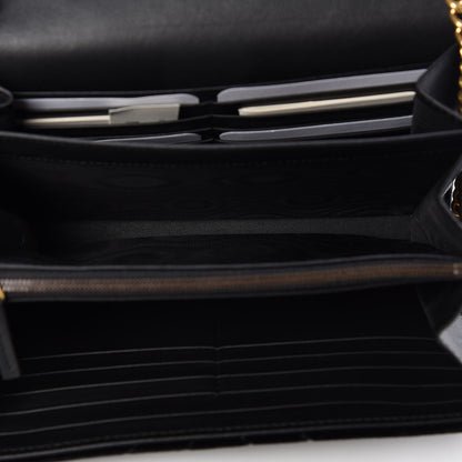 Gucci Velvet Matelasse GG Marmont Chain Wallet Black 5 of 11