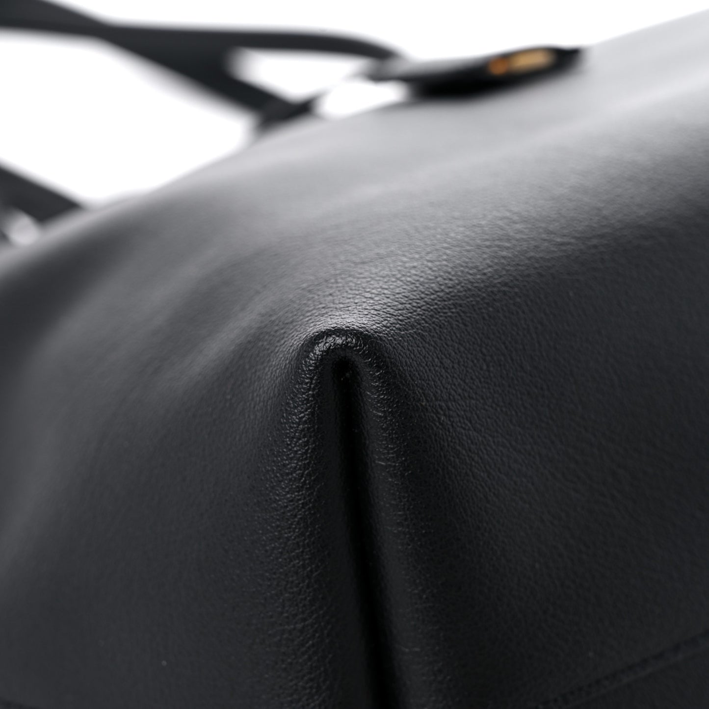 Calfskin Large Shopping Tote Black