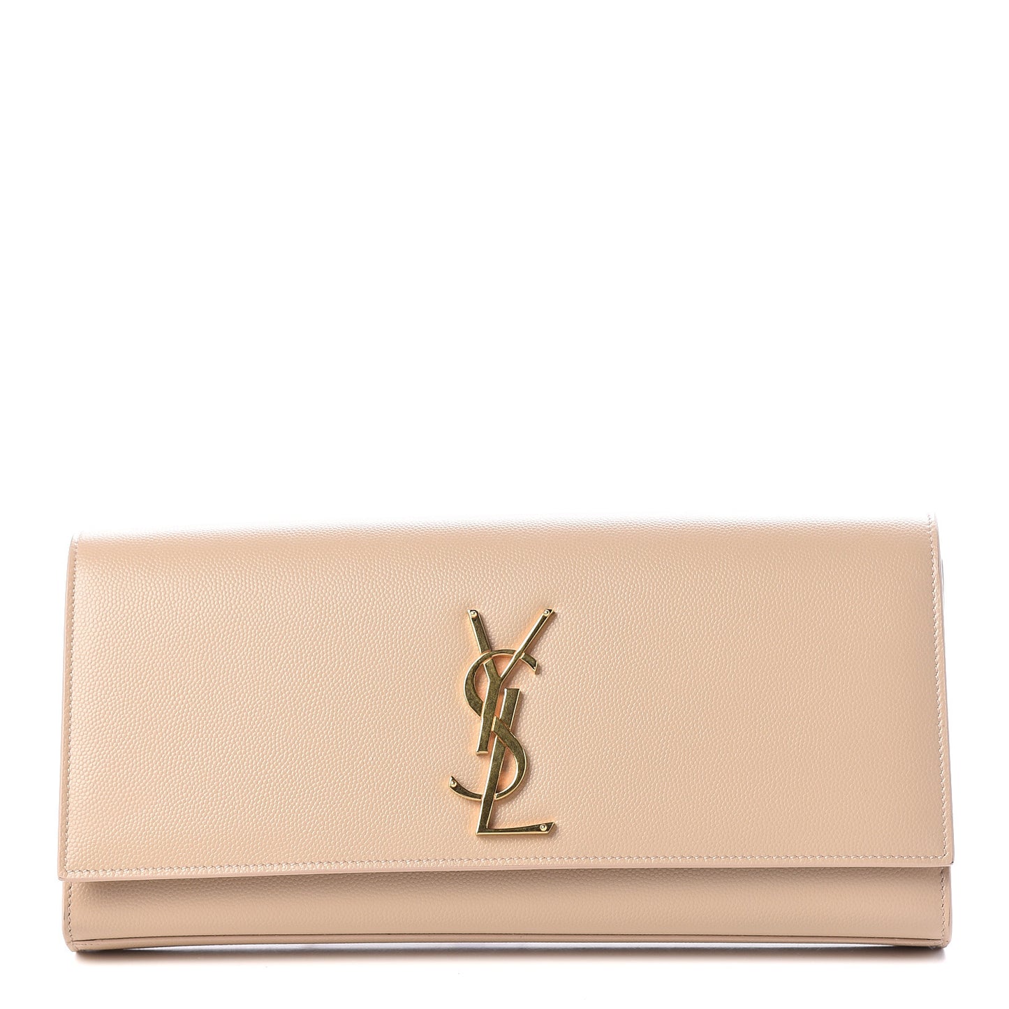 Grain De Poudre Classic Monogram Cassandre Clutch Nude Powder