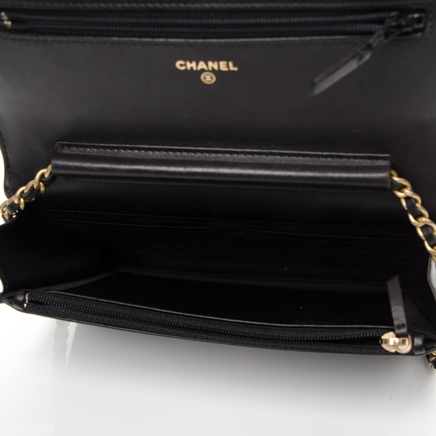 Chanel Lambskin Quilted Boy Wallet On Chain WOC Black 5 of 8