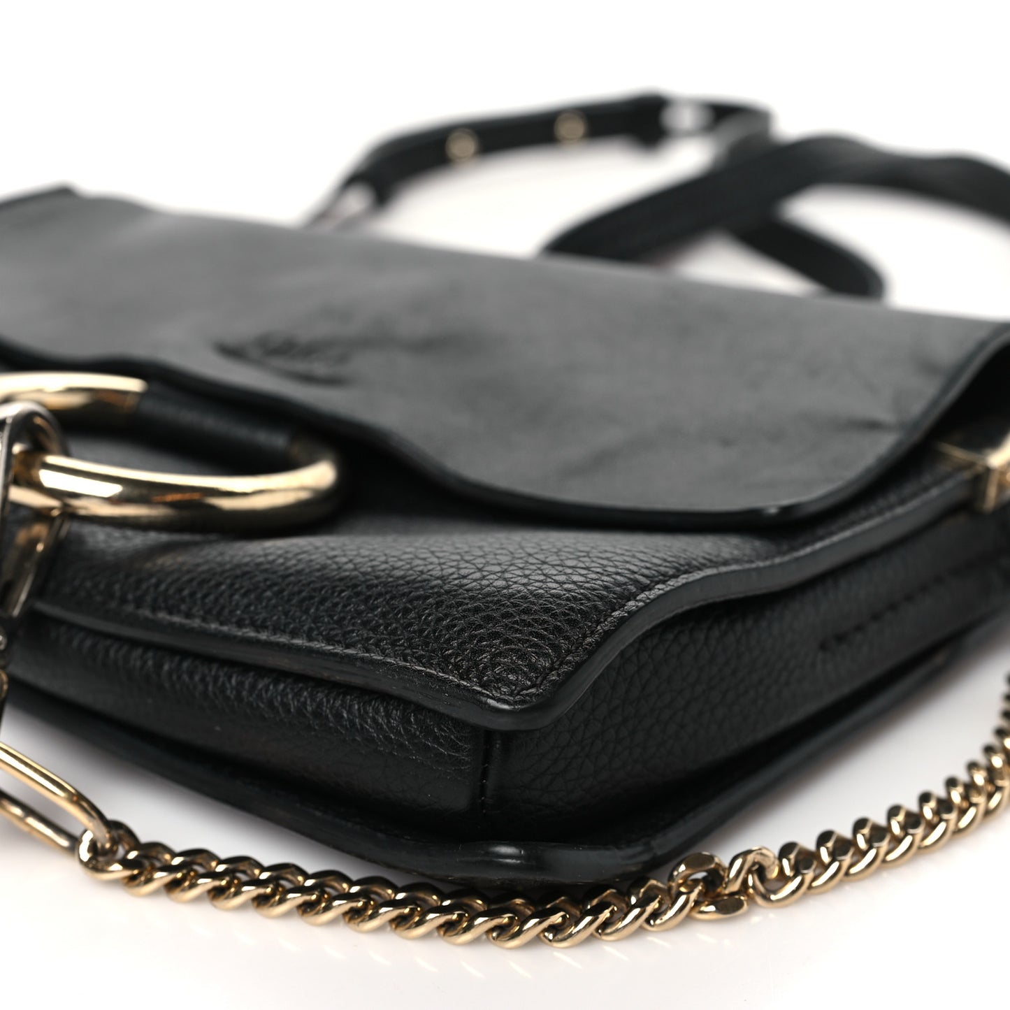 Goatskin Small Faye Shoulder Bag Black