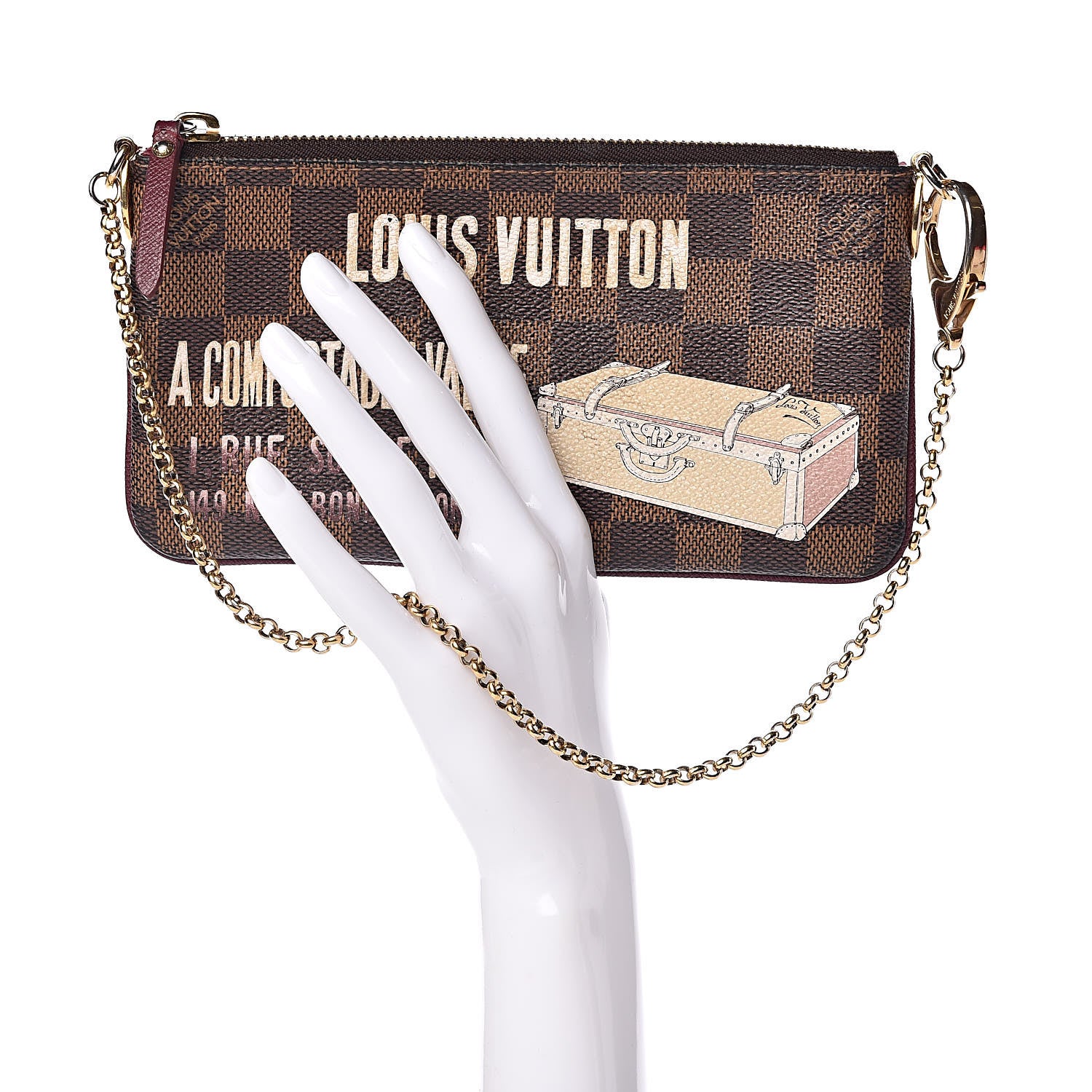 Louis Vuitton Damier Ebene Milla MM Trunk Pochette 2 of 9