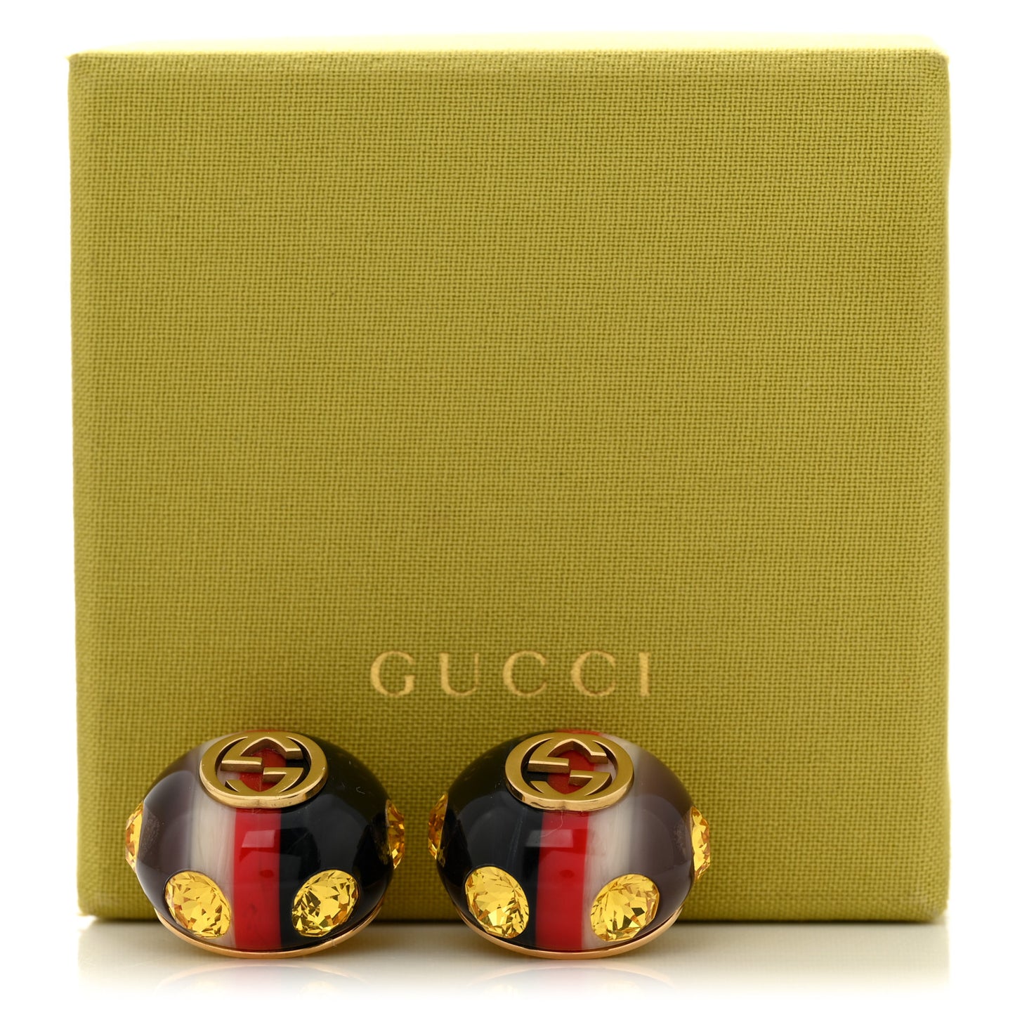 Resin Strass Vintage Web Stud Earrings Blue Red