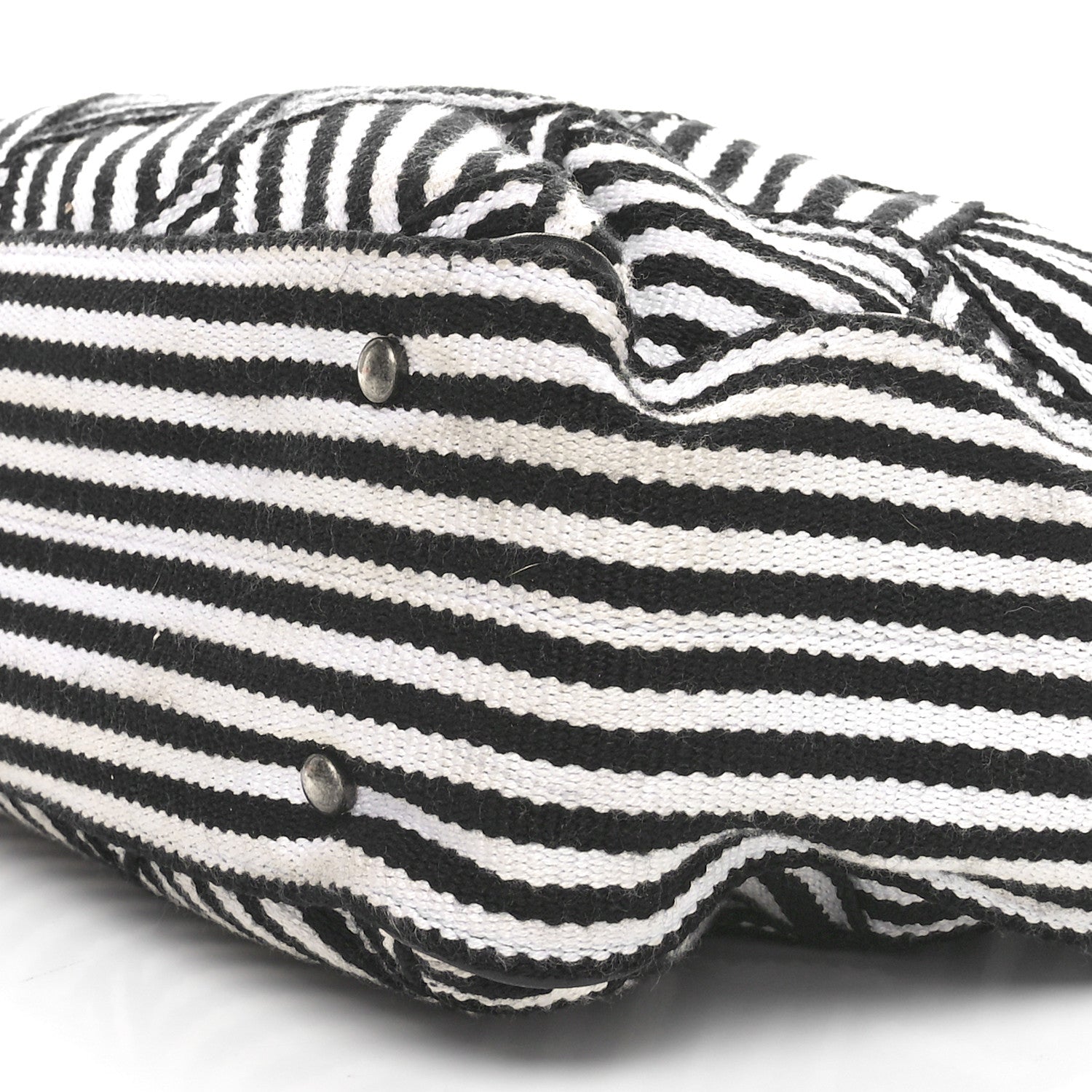 Chanel Woven Canvas Large Easy Shopping Tote Black White 10 of 10