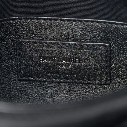 Saint Laurent Crinkled Calfskin Matelasse Monogram Baby Niki Chain Satchel Black 7 of 8