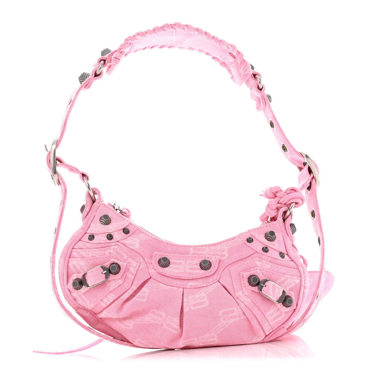 Denim BB Monogram Le Cagole Shoulder Bag XS Pink
