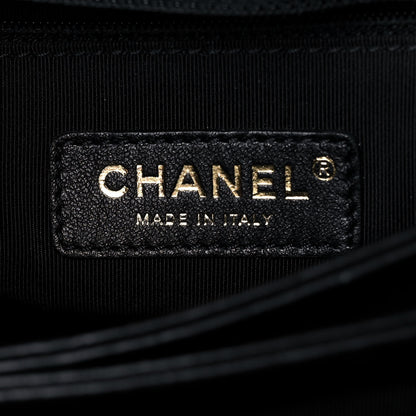 Chanel Calfskin Quilted Small Gold Top Handle Flap Black 5 of 15