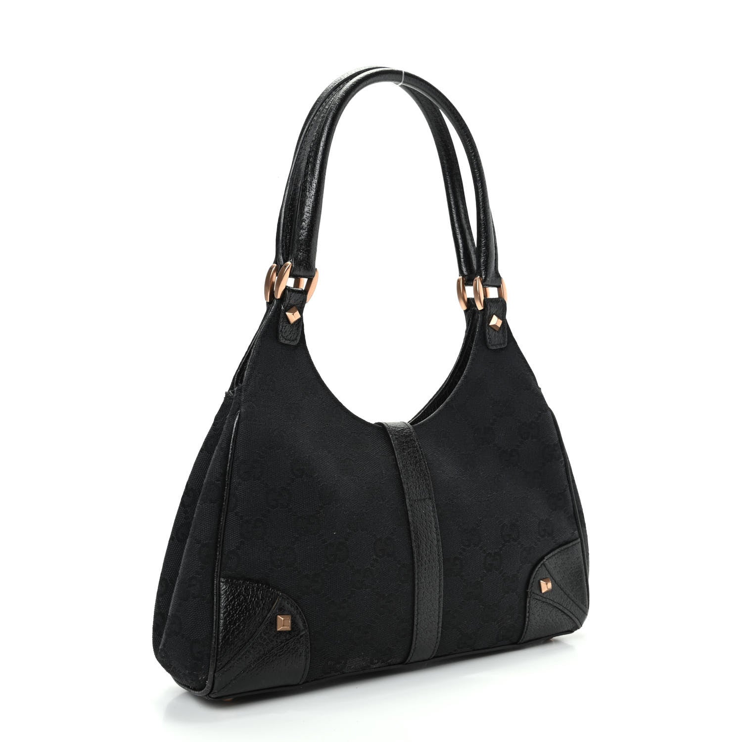 Gucci Monogram Jackie O Hobo Black 3 of 9
