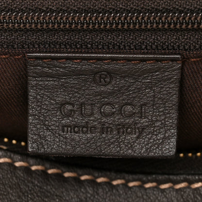 Gucci Monogram Large D Gold Hobo Dark Brown 6 of 10