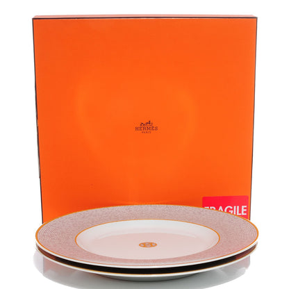 Hermes Porcelain Mosaique Au 24 Presentation Plates-Set of 2 2 of 5