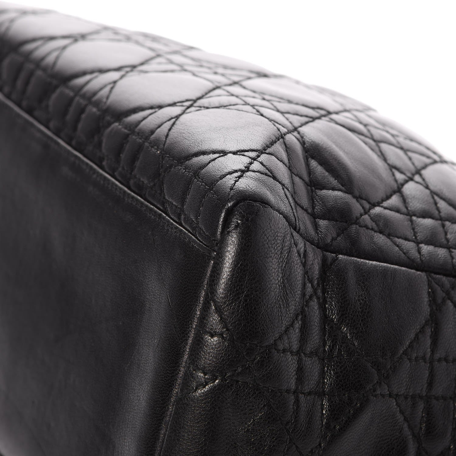 Christian Dior Lambskin Cannage Medium Lady Dior Black 18 of 20