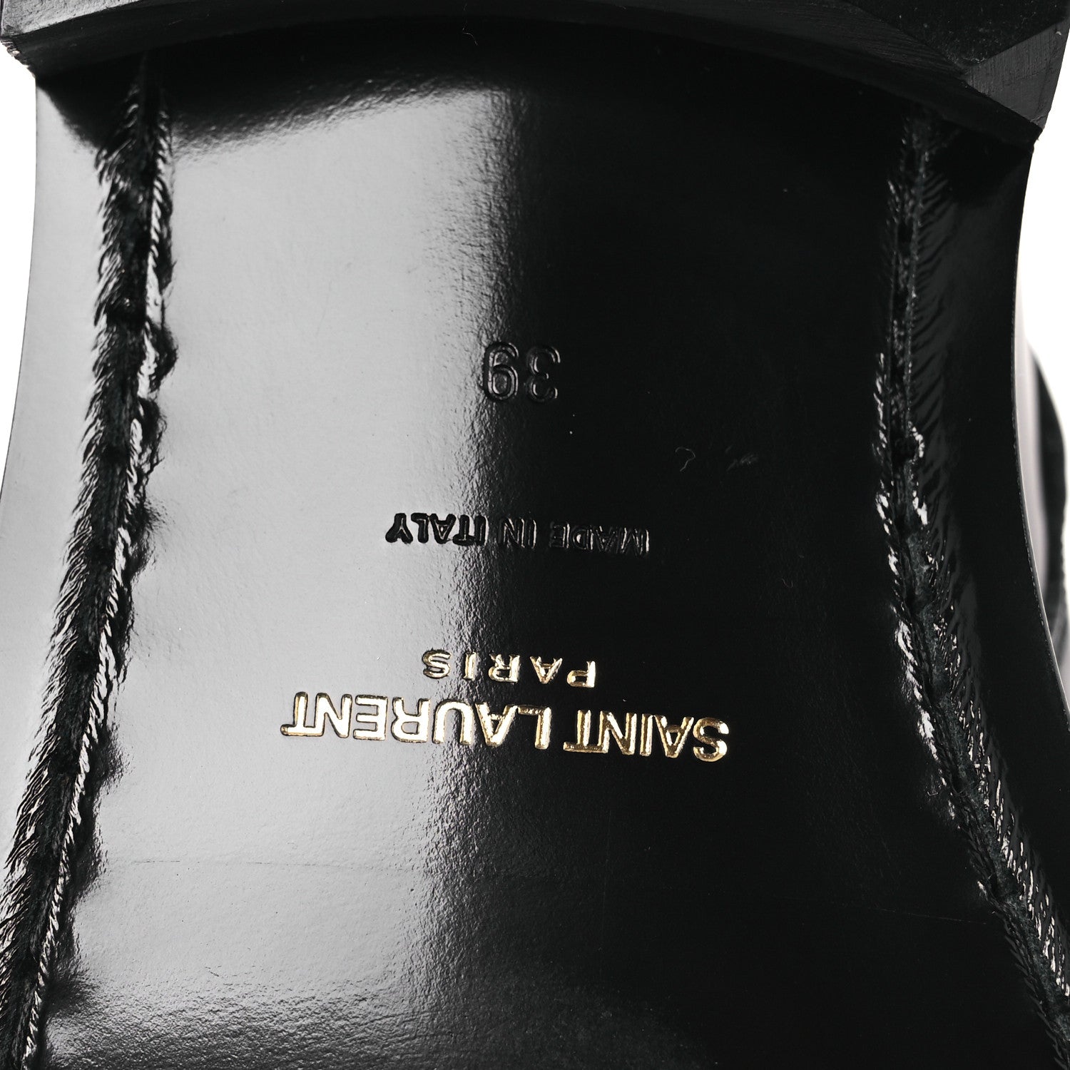 Saint Laurent Buello Top Army 20 Ankle Boots 39 Black 7 of 9