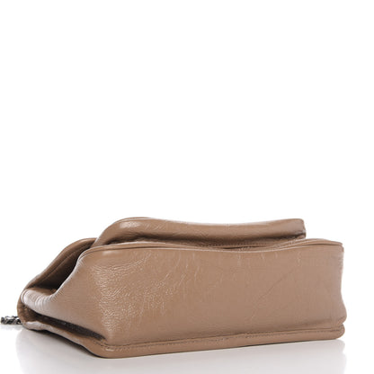 Saint Laurent Crinkled Calfskin Matelasse Monogram Baby Niki Chain Satchel Light Taupe 4 of 12