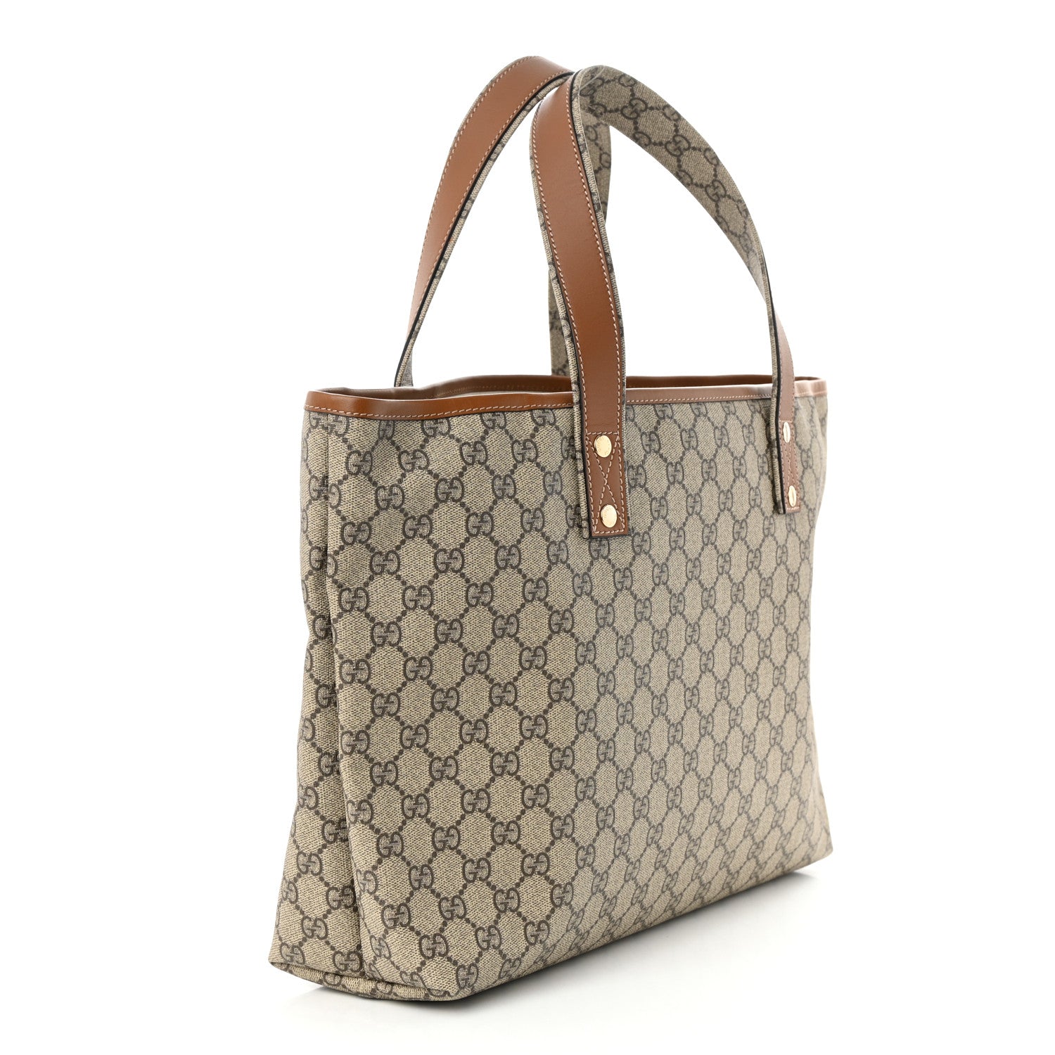 Gucci GG Plus Monogram Medium Signature Web Loop Tote Light Brown 3 of 10